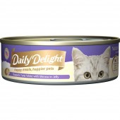 Daily Delight Pure Skipjack Tuna White & Chicken with Salmon 80g 1 carton (24 cans)